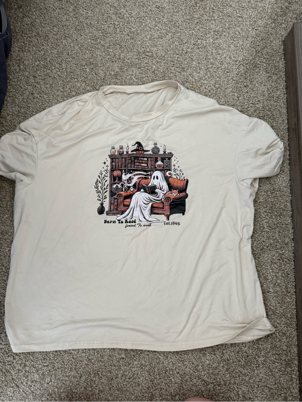 Bookish Ghost Cream T-Shirt
